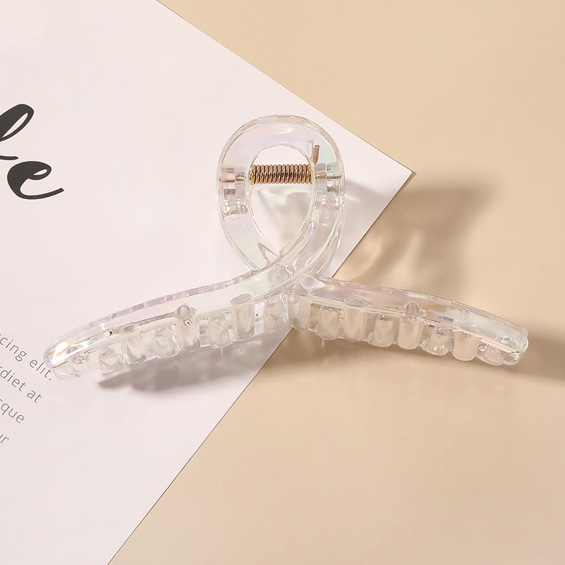 Kẹp Tóc Càng Cua Màu Laser Trong Suốt Thời Trang Dành Cho Nữ