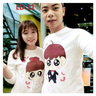 ÁO THUN CẶP DÀI TAY THU ĐONG SIÊU ĐẸP NAM NỮ