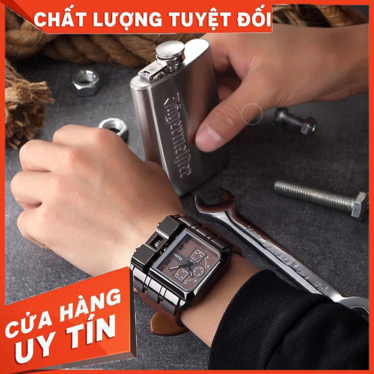 HÀNG CAO CẤP -  [SIÊU GIẢM GIÁ] ĐỒNG HỒ NAM MẶT VUÔNG OULM DÂY DA BÒ THẬT CAO CẤP HIỆN ĐẠI TRẺ TRUNG  - Hàng Cao Cấp