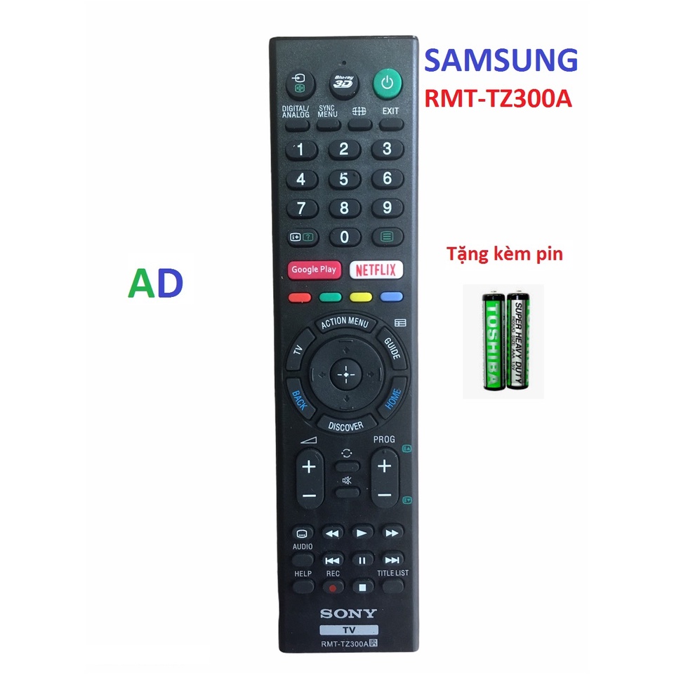 Điều khiển tivi Sony TZ300A smart internet dùng được cho tất cả các dòng tivi sony hiện nay loại tốt chất lượng cao