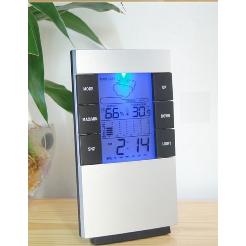 Nhiệt kế điện tử và ẩm kế trong nhà, thiết kế nhỏ gọn tinh tế, hiển thị nhiệt độ và độ ẩm - 5538
