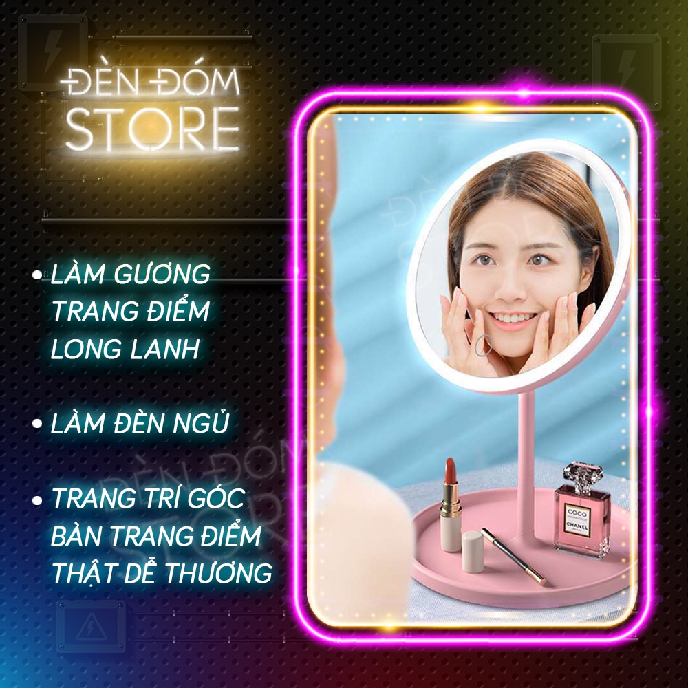 Gương trang điểm gắn đèn LED cao cấp , Gương đèn LED cảm ứng