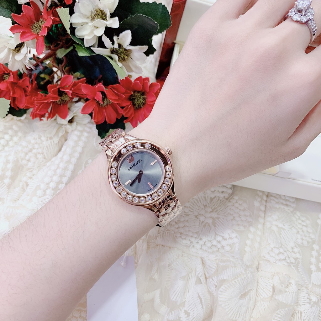 Đồng hồ nữ swarovski lovely mini , mặt xà cừ , size 32mm