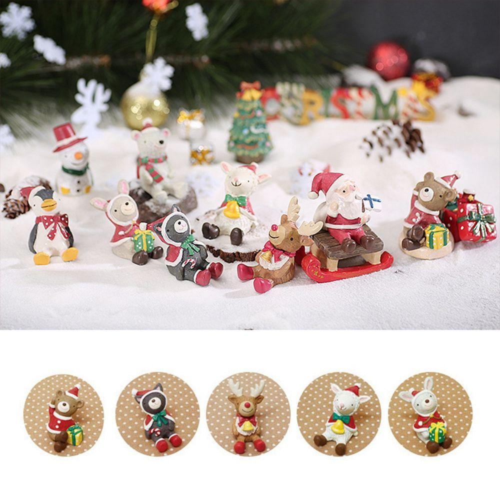 HARRIETT Mô Hình Ông Già Noel Mini Bằng Nhựa Resin Trang Trí Tiểu Cảnh DIY