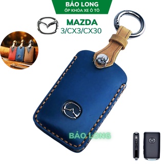 (Xả kho) Bao da phong cách dùng cho khóa xe Mazda 3 2020