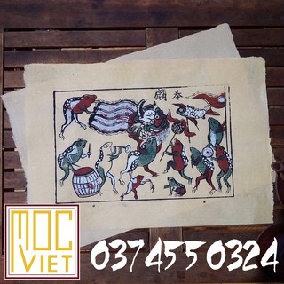 Tranh Đông Hồ Cóc múa lân