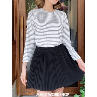 Áo thun nữ dài tay cổ tròn basic Lollipop Tee Stripped Maxy Workshop