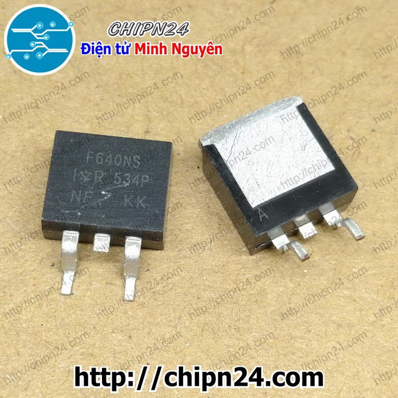 [2 CON] Mosfet Dán IRF640 TO-263 18A 200V Kênh N (SMD Dán) (F640NS F640 640)