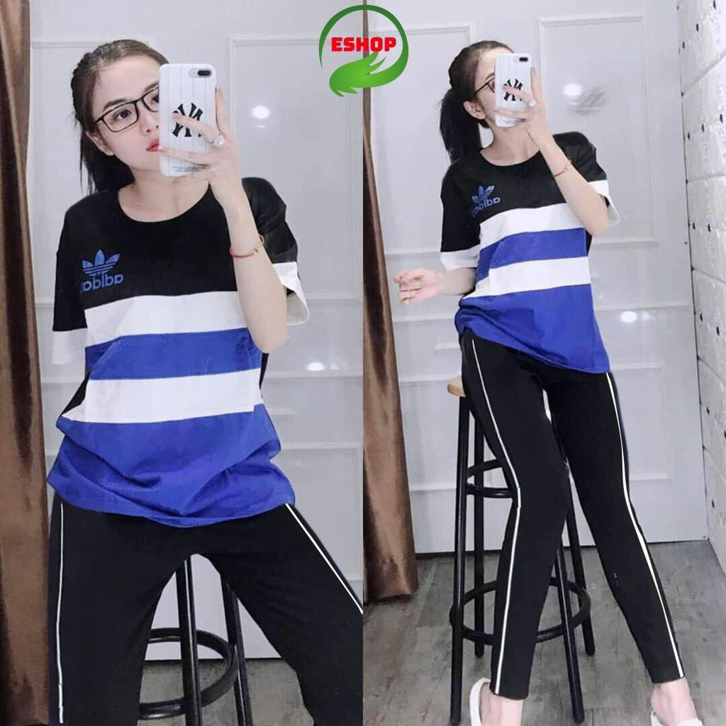 Đồ bộ nữ đồ mặc nhà đồ ngủ thể thao bigsize 45 -85kg Đồ bộ thun nữ đẹp quần dài thu đông dễ thương AD03 ESHOP