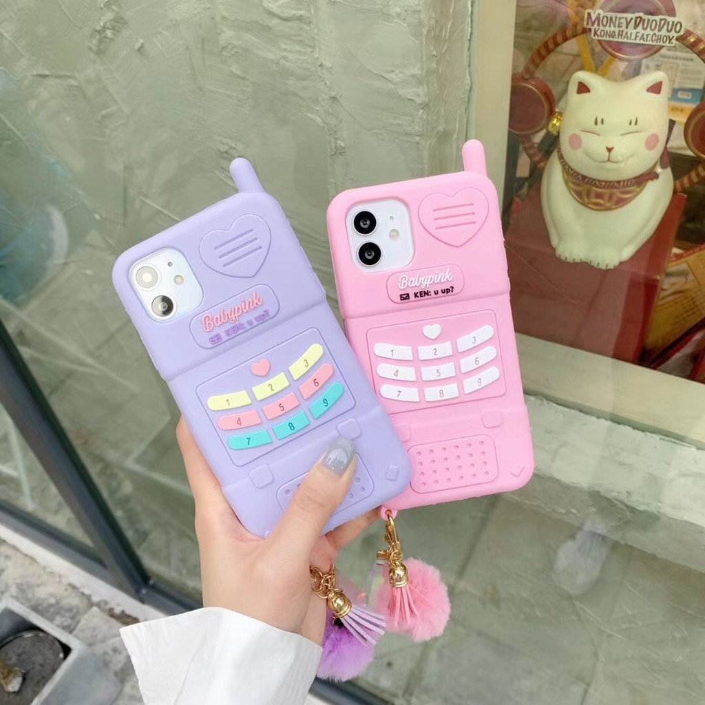 Hợp iphone case 12/12mini/12pro/12pro max/11/11pro/11pro max/xs max/xr/xs/x/8/7/8plus/7plus Barbie cell phone DPhim hoạt hình âm thanh nổi  Ống kính bảo vệ trọn gói