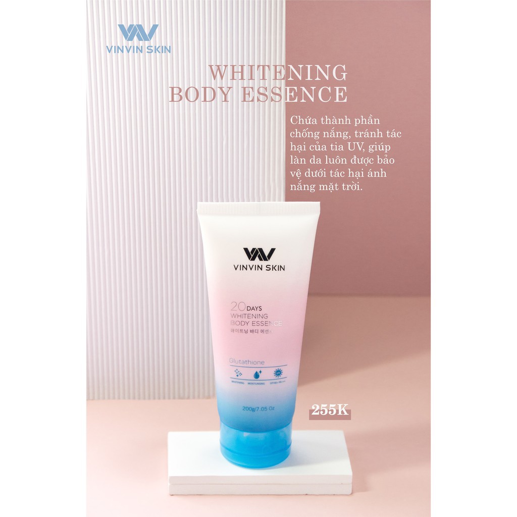 │✔️ 𝗖𝗛𝗜́𝗡𝗛 𝗛𝗔̃𝗡𝗚│Kem Body dưỡng trắng toàn thân VinVin Skin, bật tone sau 7 ngày sử dụng, trắng sáng mịn màng.