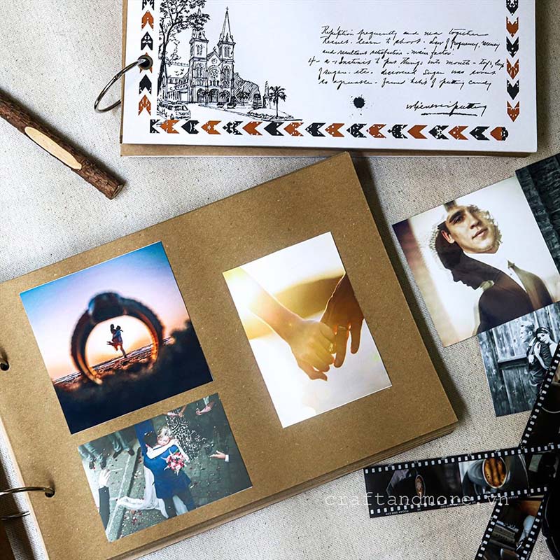 Scrapbook DIY Album ảnh dán Retro Clock