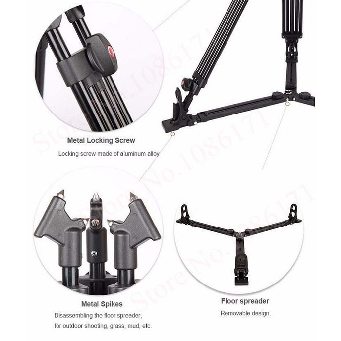 Chân Máy Quay Chuyên Nghiệp TRIPOD JIEYANG 0508AD FLOOR SPREADER
