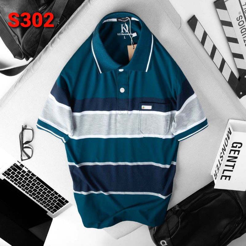 [S301] ÁO THUN POLO CAO CẤP CÓ TÚI SỌC NGANG | BigBuy360 - bigbuy360.vn