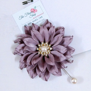 Cài áo hướng dương tím - Hoa cài áo váy handmade cao cấp giá rẻ