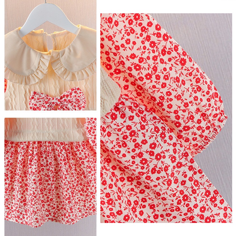 Đầm DàI Tay In Hoa Cho Bé GáI (0-4 TuổI)