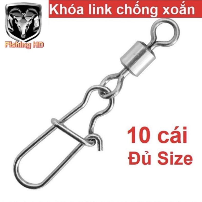 Khóa Link Chống Xoắn Cao Cấp 10 Chiếc Khóa Link Chống Xoắn PK29 đồ câu FISHING_HD