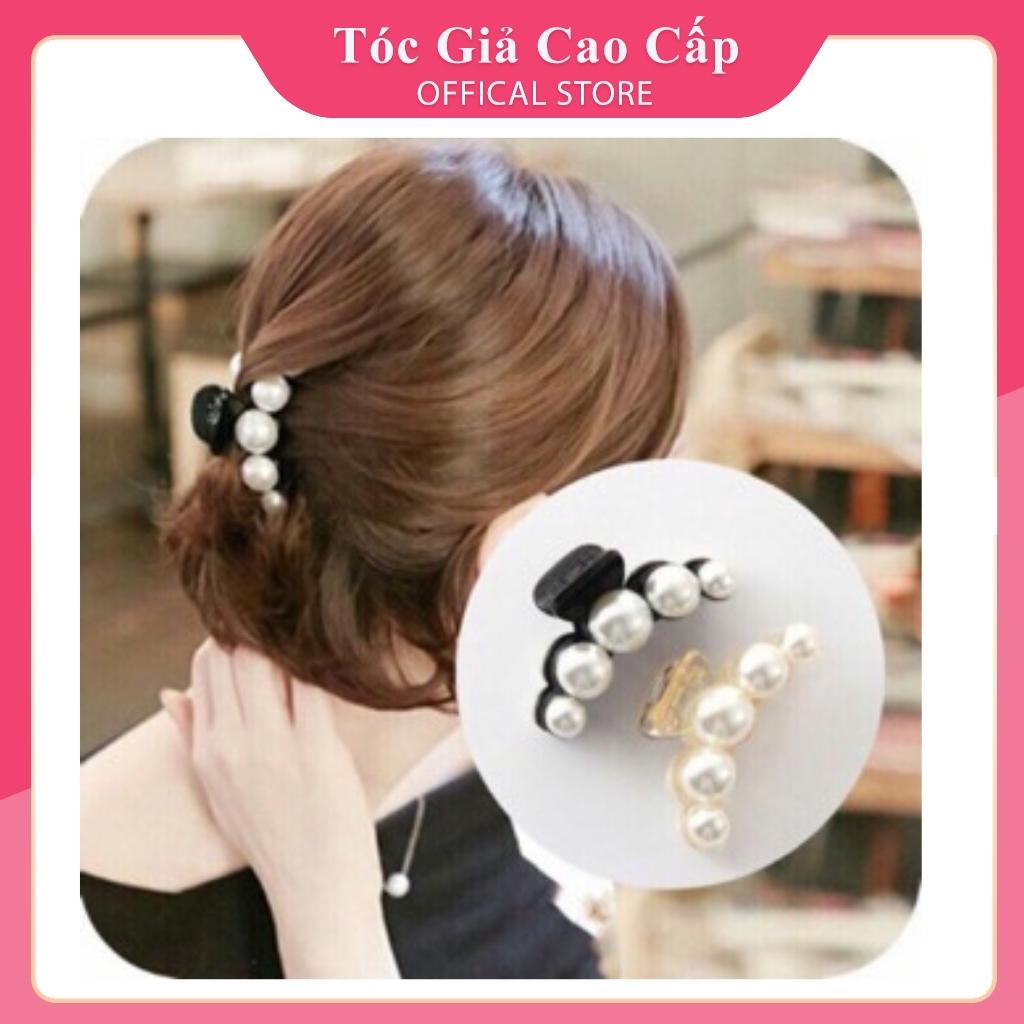 Kẹp tóc càng cua đính hạt trắng siu đẹp