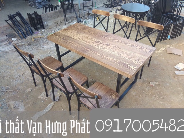Bàn ghế cho quán ăn xưởng ở Hà Nội, giá gốc