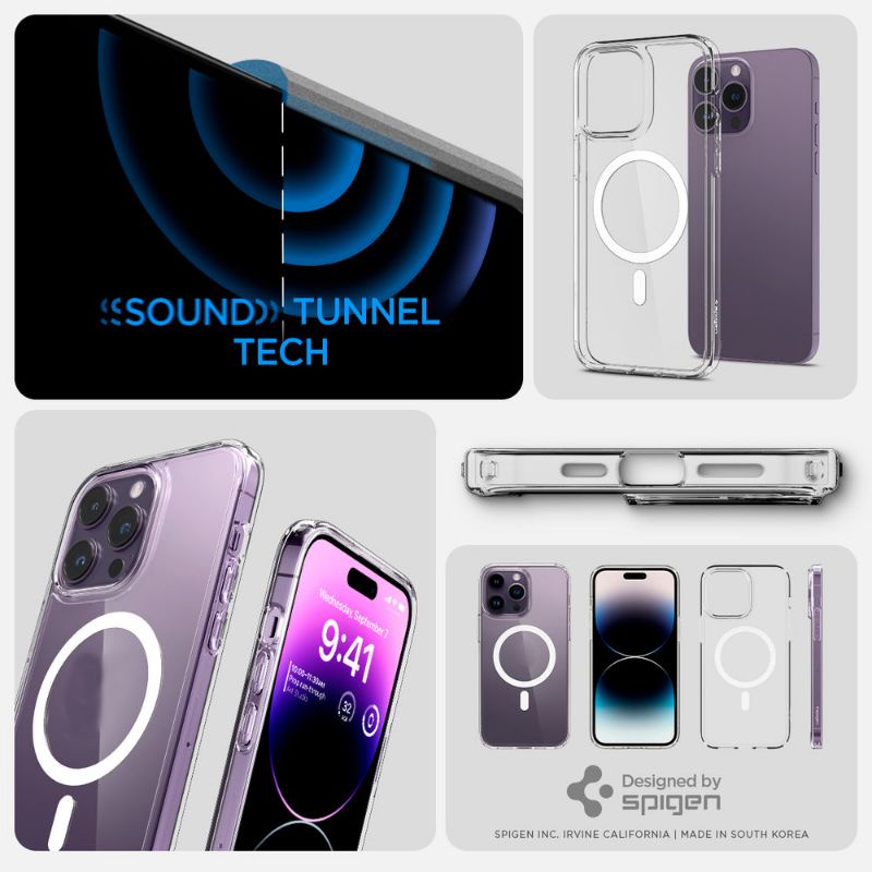 ỐP LƯNG SPIGEN CRYSTAL HYBRID MAGFIT 14 PROMAX 14 PLUS 14 PRO 14