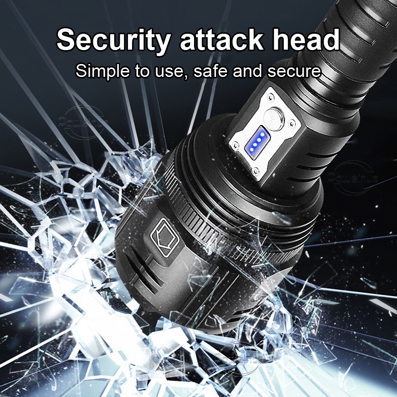 Đèn pin Pocketman XHP360 18650 LED siêu sáng sạc Usb tiện dụng mang theo du lịch cắm trại