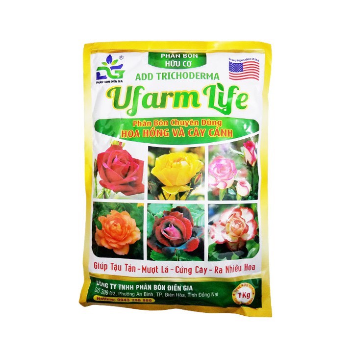Phân Bón Chuyên Hoa Hồng Ufarm life 1kg