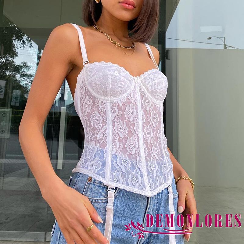 Áo Hai Dây Xuyên Thấu Hở Lưng Quyến Rũ Cho Nữ