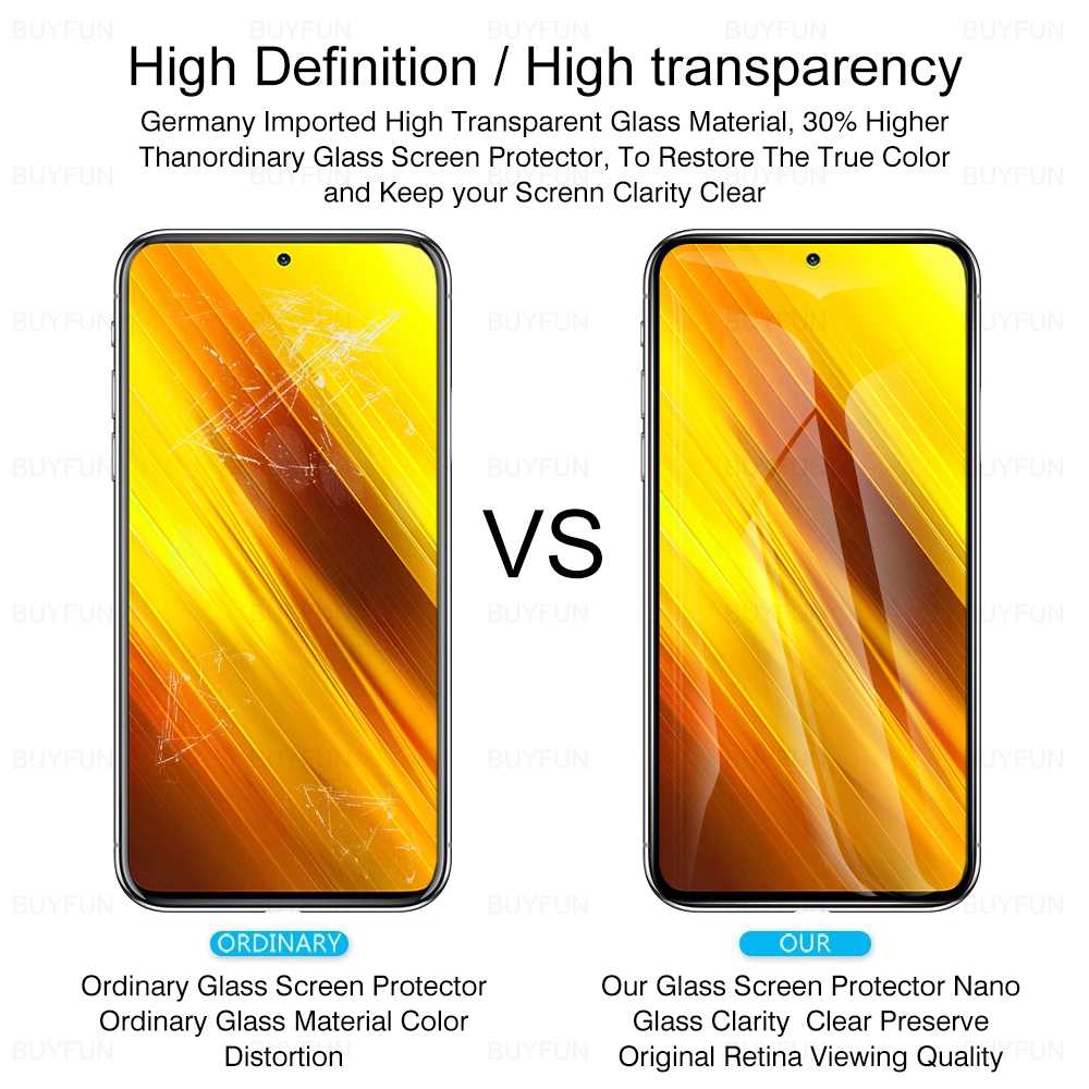 2 Kính Cường Lực Bảo Vệ Toàn Màn Hình Cho Xiaomi Poco X3 Nfc Mi Poco X 3 Pro Pocox3 Poko X3Nfc X3Pro