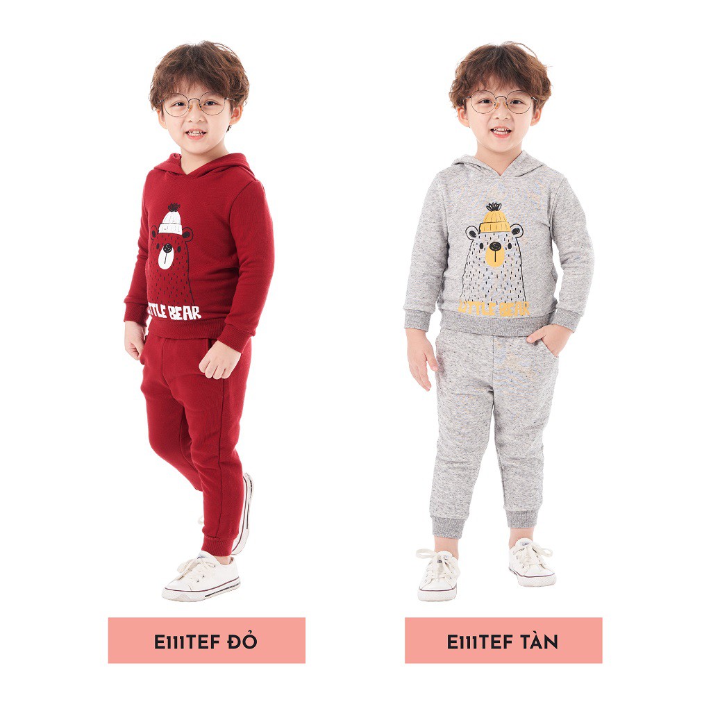 Bộ Quần Áo Hoodie Cho Bé Trai (Từ 02 - 09 Tuổi) K's Closet E111TEF TM