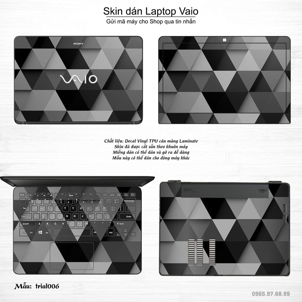 Skin dán Laptop Sony Vaio in hình Đa giác (inbox mã máy cho Shop)