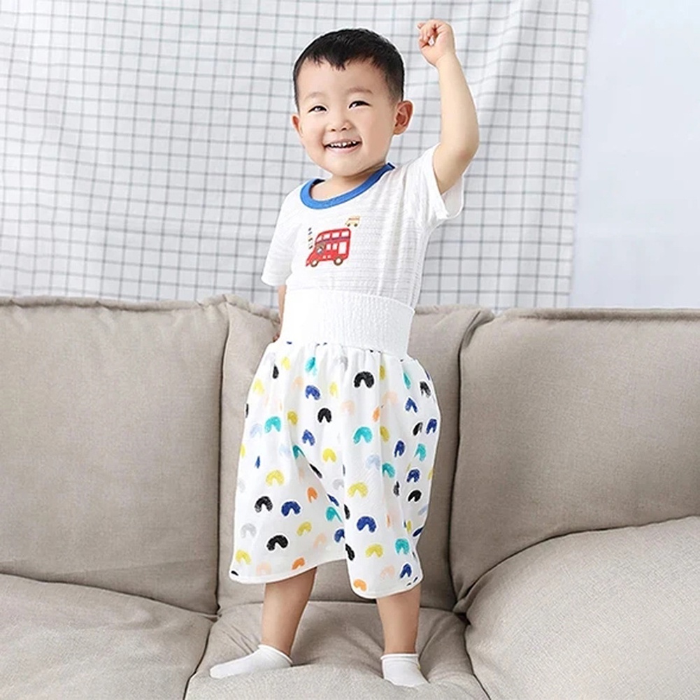 Chân Váy Ngắn Lưng Cao Chất Liệu Mềm Mại Chống Tràn In Họa Tiết Động Vật Dễ Thương Cho Bé