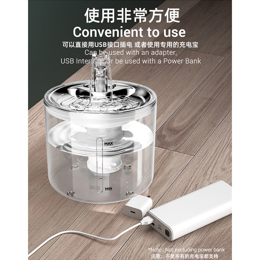 IPSKY Vòi Phun Nước Tự Động WF010 Bằng Thép Không Gỉ Cho Thú Cưng