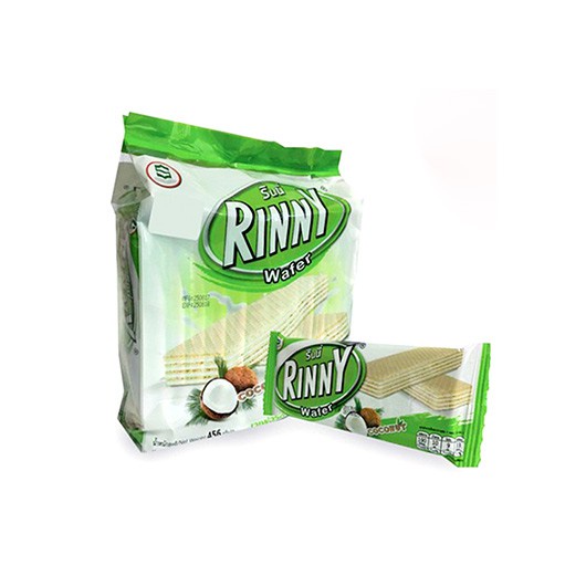 Bánh Xốp Thái Lan Rinny Dừa Coconut Wafer (Túi 12 gói x 34g)