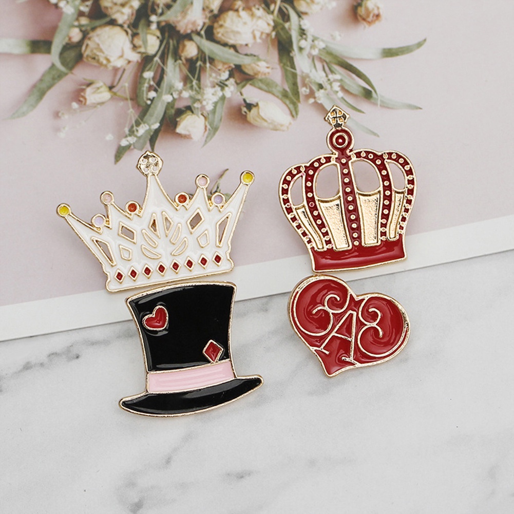 YOML✔Fashion Women Cartoon Hat Crown Love Heart Brooch Pin Enamel Party Jewelry Gift