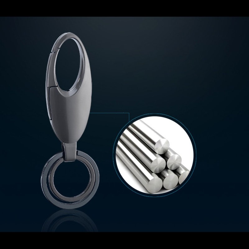 Móc khóa treo chìa khóa ô tô cao cấp bằng thép cho nam sang trọng CM06