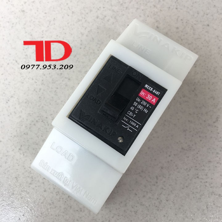 Cầu dao an toàn VINAKIP 30A, CB an toàn tặng kèm hộp chứa gắn nổi