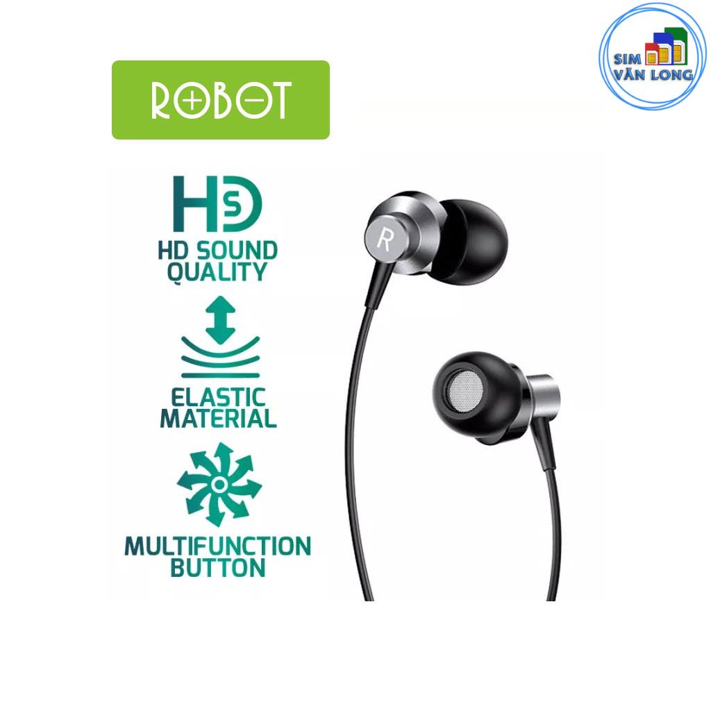 Tai Nghe Nhét Tai Có Dây ROBOT RE240 Cổng Kết Nối Jack AUX 3.5mm Âm Thanh Sắc Nét Trung Thực _1