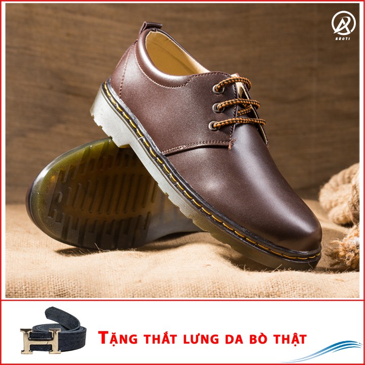 Giày Da Nam AROTI Dáng Boot Chất Da Đẹp Cao Cấp,Đế Khâu Chắc Chắn Form Mạnh Mẽ,Nam Tính Màu Nâu,Đen- Đủ size M353-N(TL)