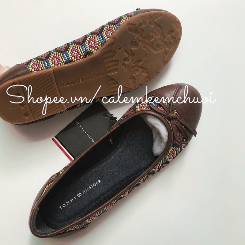 Giày bệt thổ cẩm da thật | BigBuy360 - bigbuy360.vn