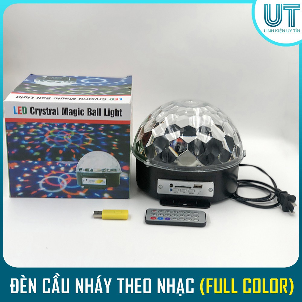 Đèn cầu LED nháy theo nhạc kèm Loa phát nhạc 220V ( Fullcolor )