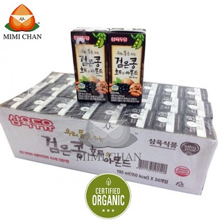 Thùng 24 Hộp Sữa Óc Chó Hạnh Nhân Đậu Đen Hàn Quốc Sahmyook Foods 190ml Tốt Cho Mẹ Và Bé