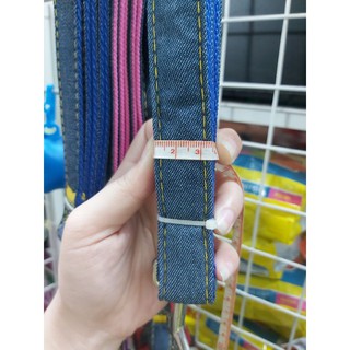 Dây dắt chó vải jean KÈM YẾM