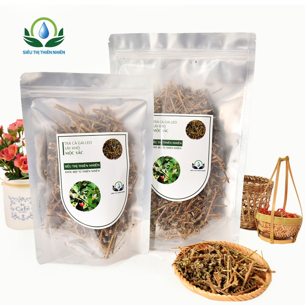 Cà gai leo sấy khô Mộc Sắc gói 500g, trà cà dây leo thải độc gan của siêu thị thiên nhiên