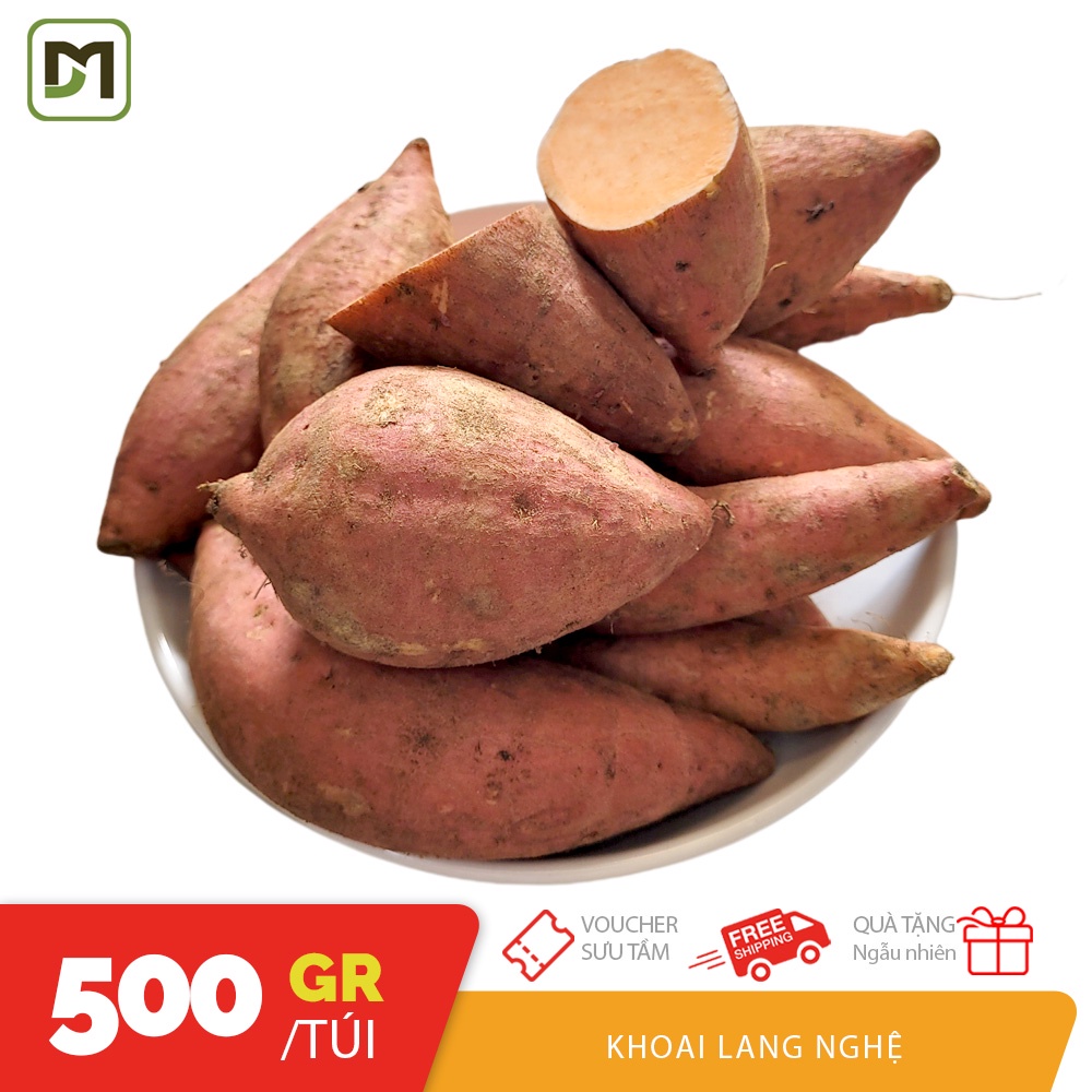 1KG khoai lang Nghệ vỏ trắng ruột vàng cam ngọt bùi
