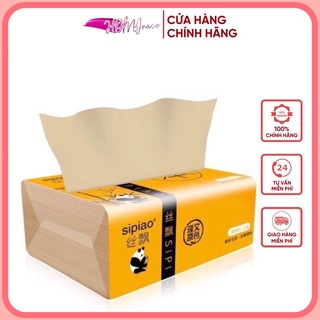[MUA 1 TẶNG 1] Khăn ăn Gấu Trúc Sipiao-Khăn Giấy Gấu vàng (300 tờ)