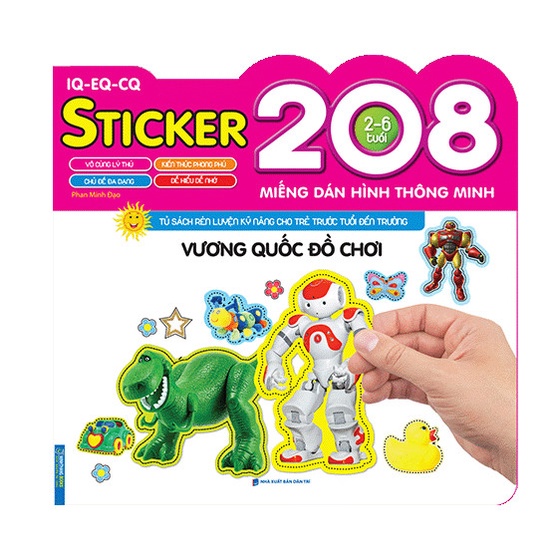 Sách - 208 miếng dán hình thông minh IQ-EQ-CQ (trọn bộ 6 cuốn)
