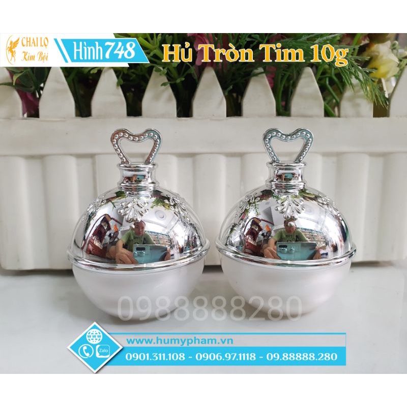 CHAI LỌ MỸ PHẨM - Hủ đựng kem face Tròn Tim 10g