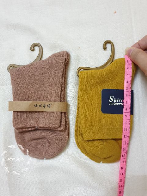 Tất Cổ Cao Màu Trơn Vintage Nam Nữ