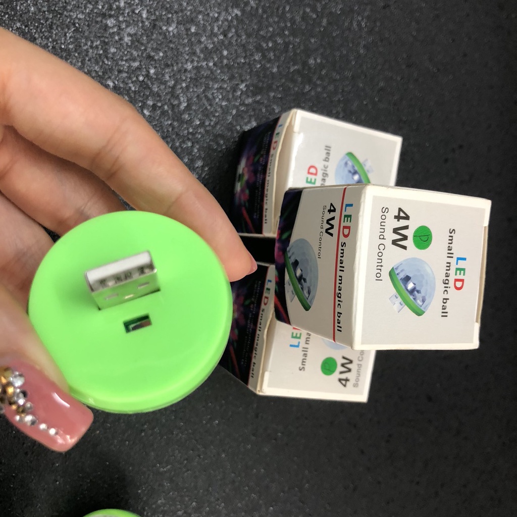 Đèn Cầu Led Usb mini | Đèn Cầu Mini Cho Loa Kéo | Đèn Led Cảm Ứng Theo Nhạc