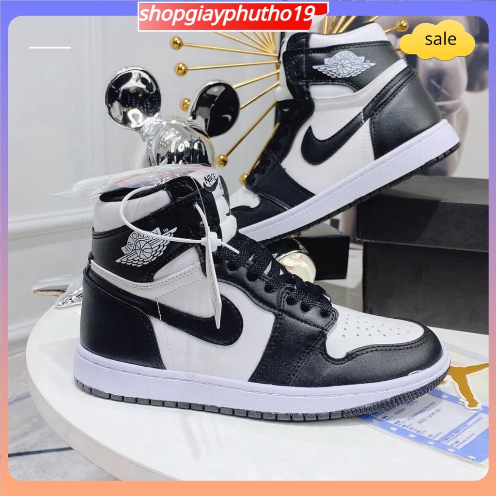 ✅shopgiayphutho19✅Giày JORDAN PANDA Giày Thể Thao Jordan cao cổ Đen Trắng Full Box bill❇️rẻ vô địch❇️